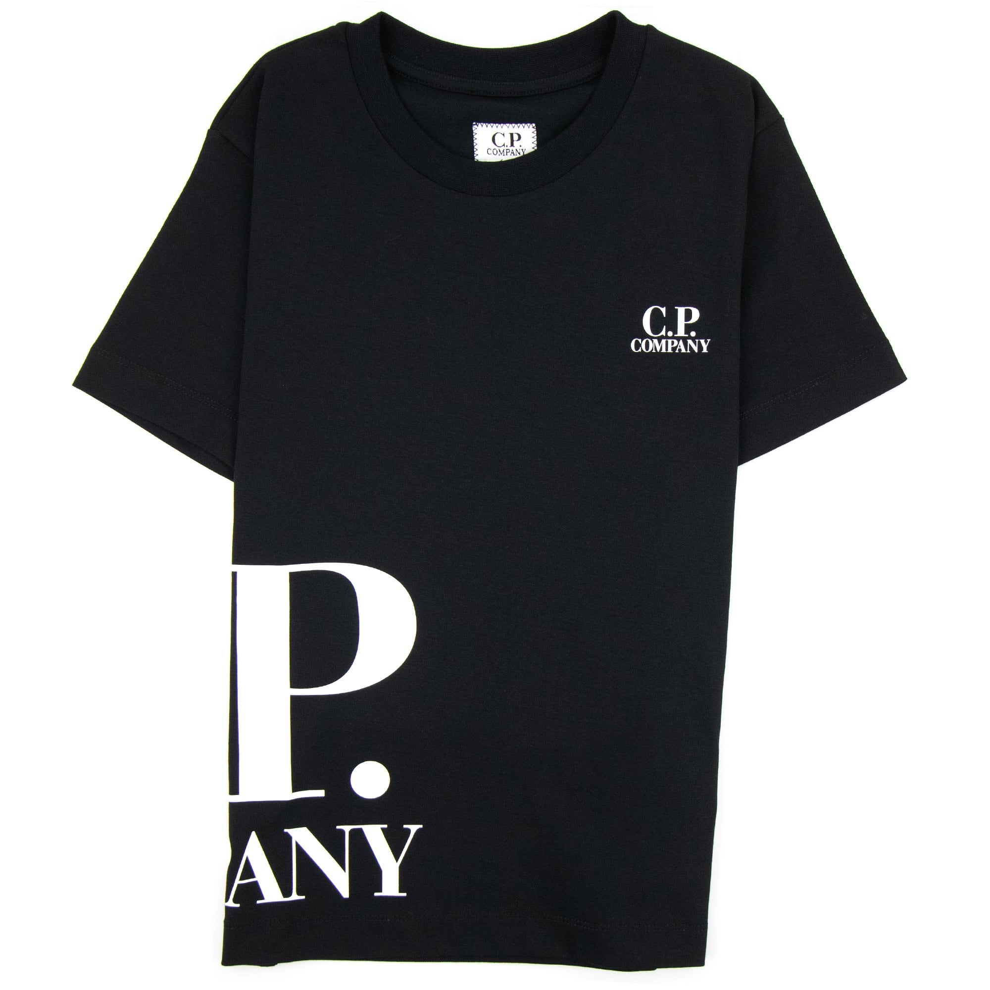 Cp Company Undersixteen Wrap Logo S/s T Shirt Black 999