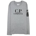 Cp Company Undersixteen Logo Print L/s T Shirts Grey M93