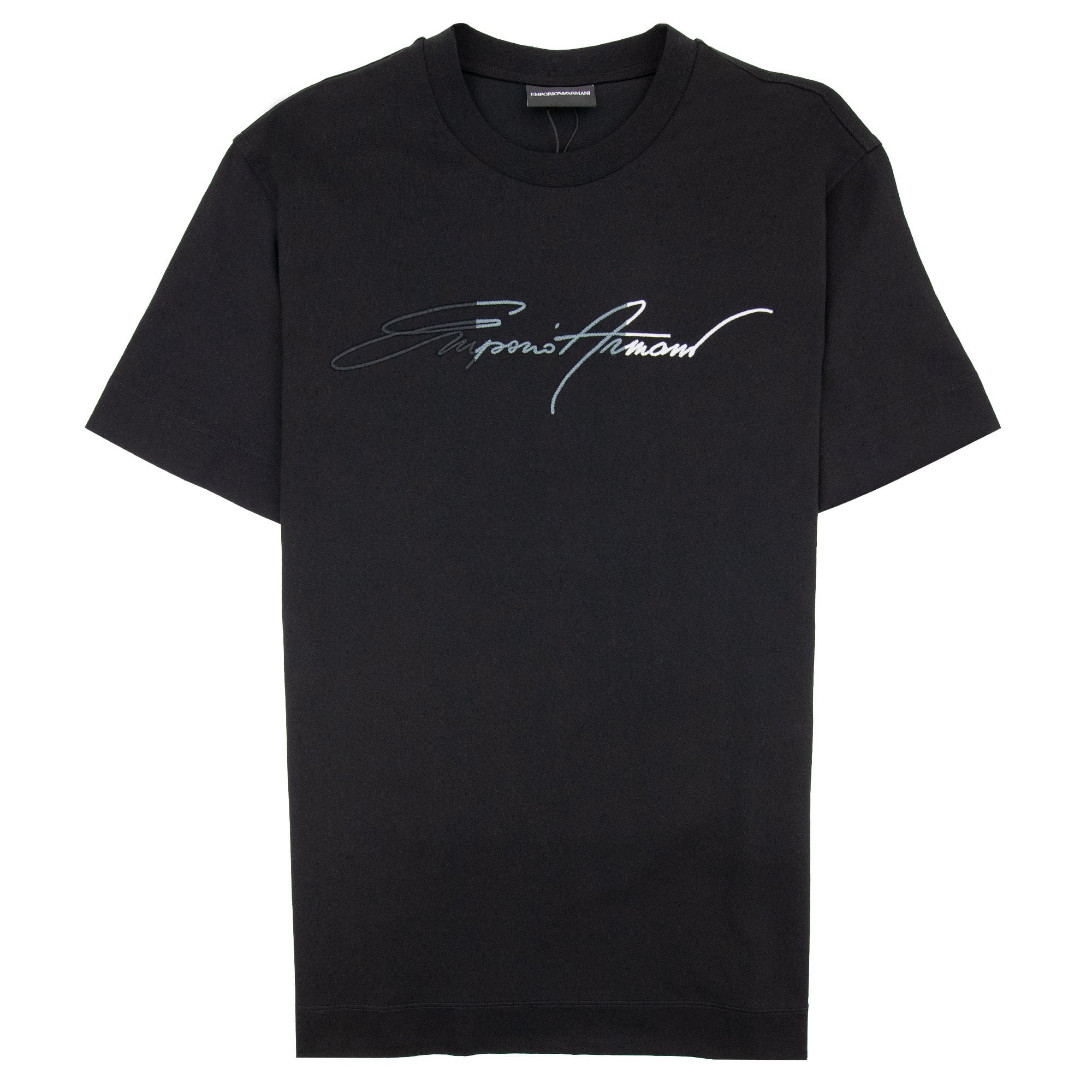 Emporio Armani Signature Logo T Shirt Black 999