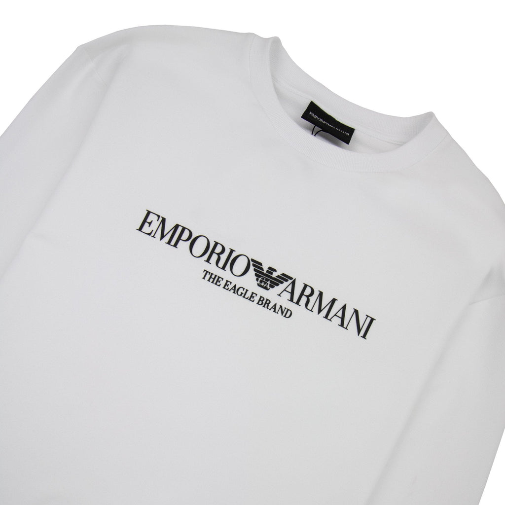 Emporio Armani Logo Print Sweatshirt White 0100
