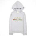 Gucci Junior Logo Print Hooded Sweatshirt Grey 1676