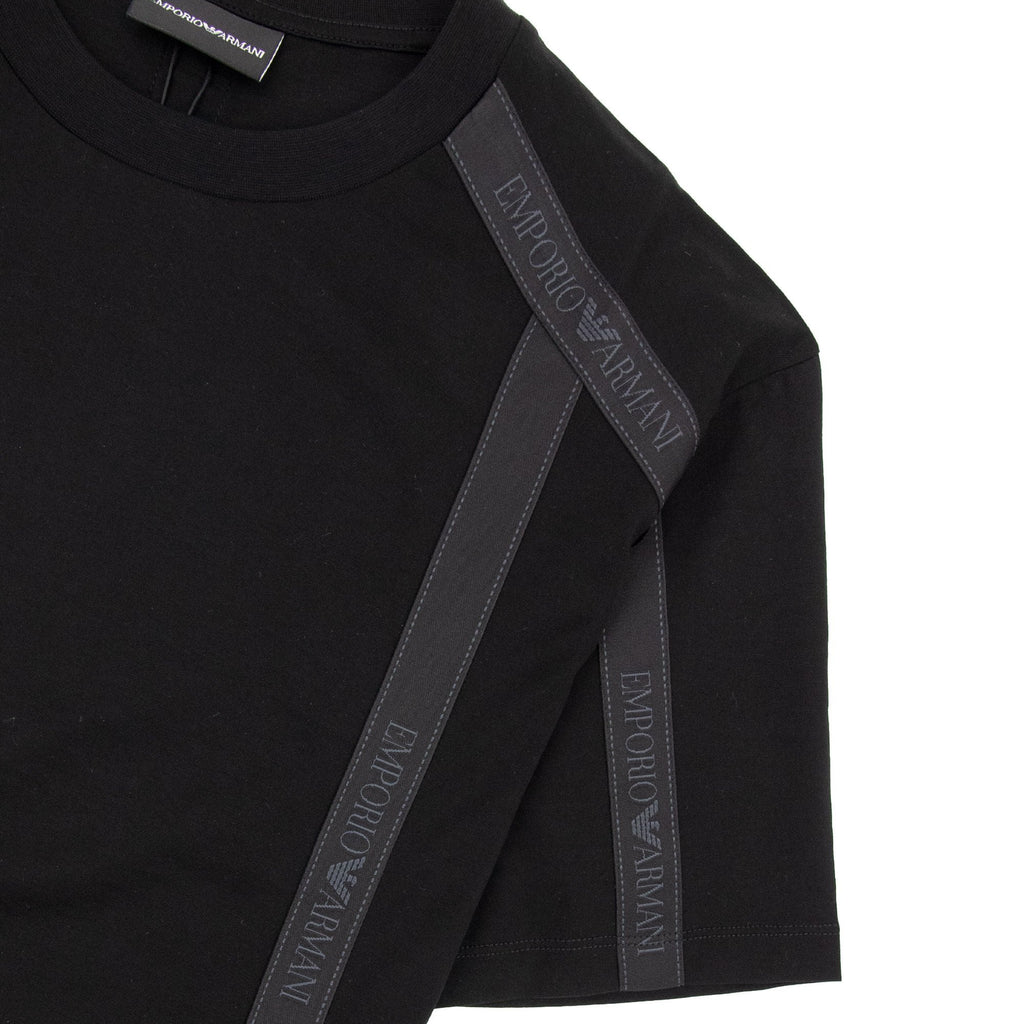 Emporio Armani Tape Logo S/s T Shirt Black 999