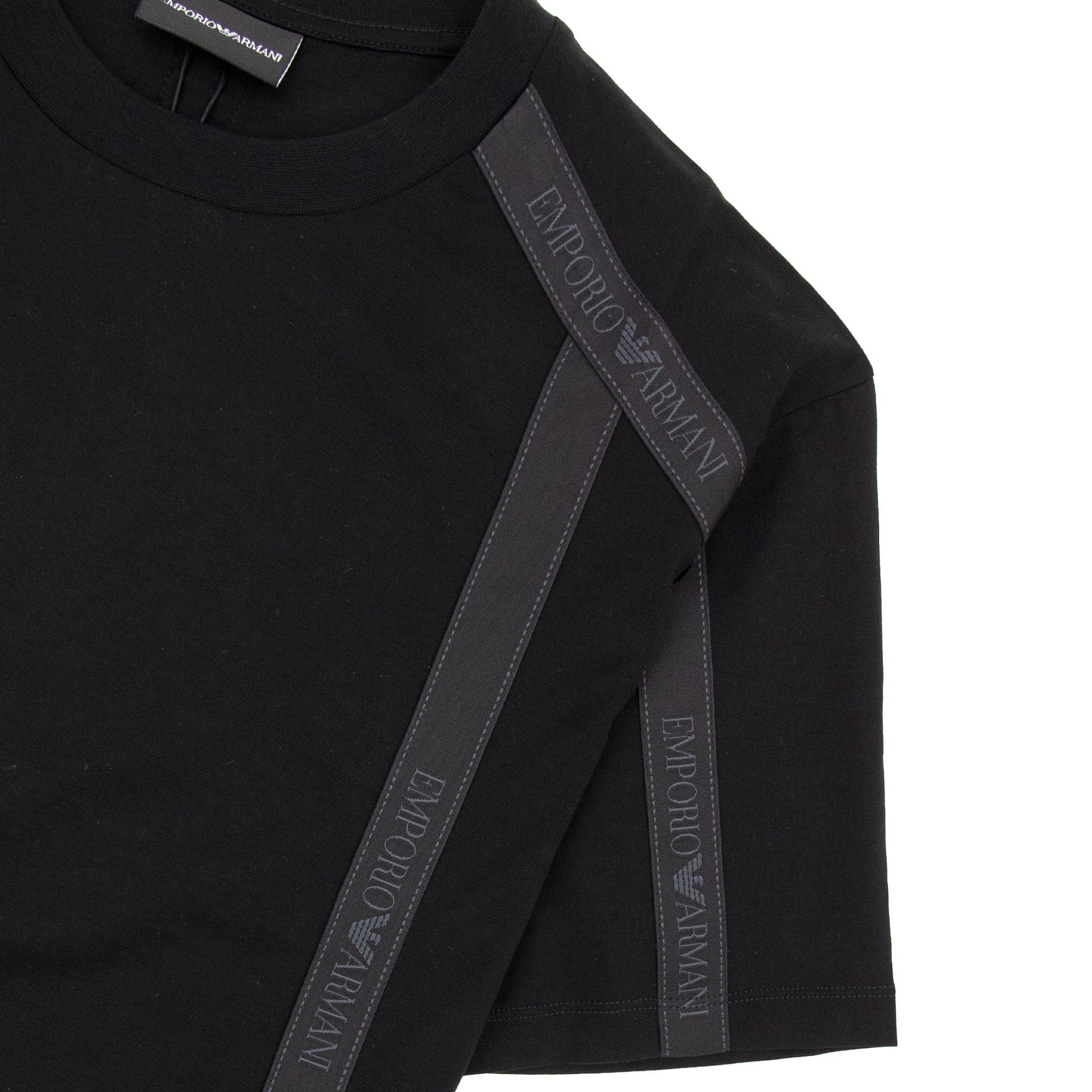 Emporio Armani Tape Logo S/s T Shirt Black 999