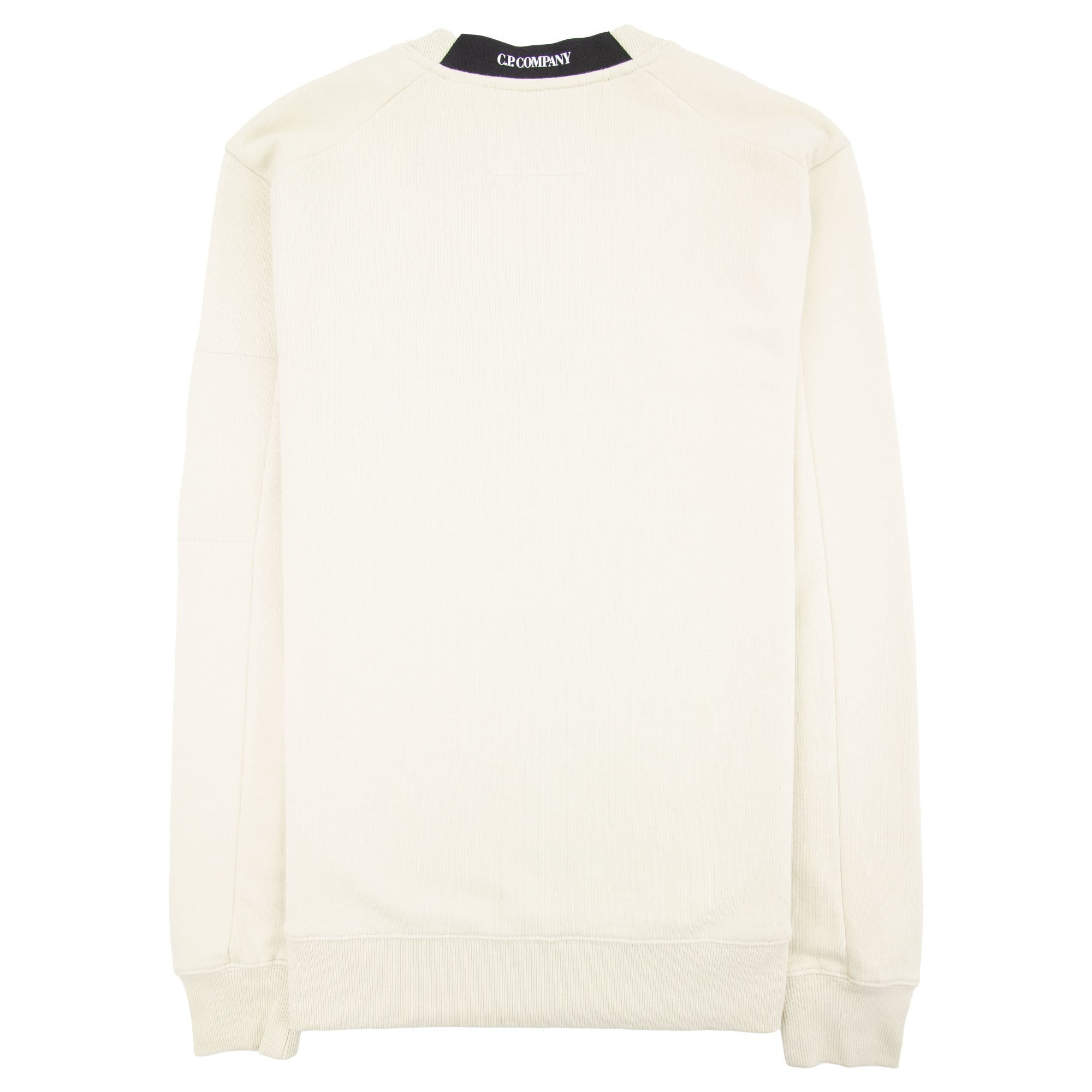 CP Company Diagonal Raised Fleece Lens Crew Sweatshirt Oyster Grey 303