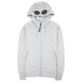 Cp Company Diagonal Raised Fleece Full Zip Goggle Hoody Grey M93
