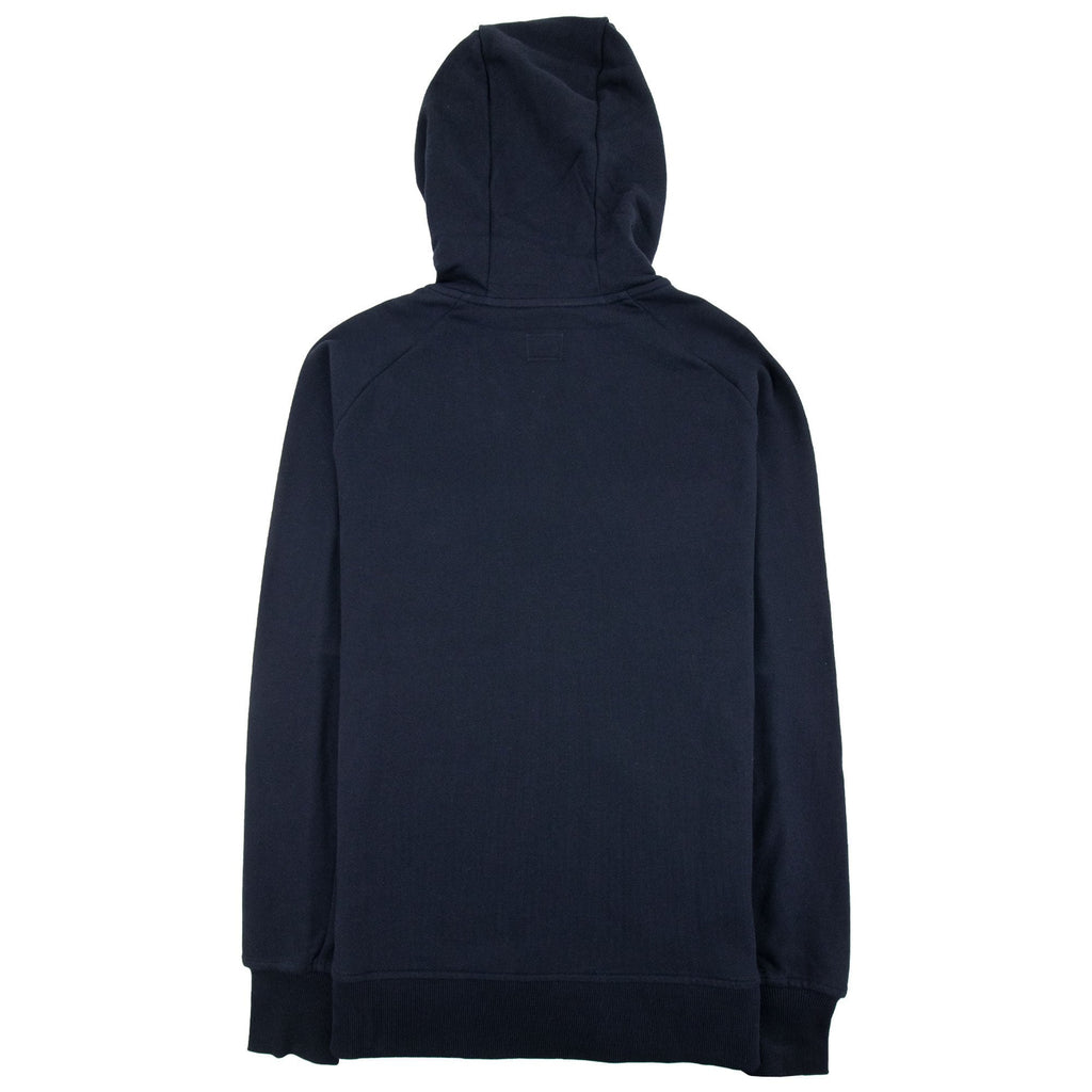Cp Company Diagonal Raised Fleece Full Zip Goggle Hoody Navy 888