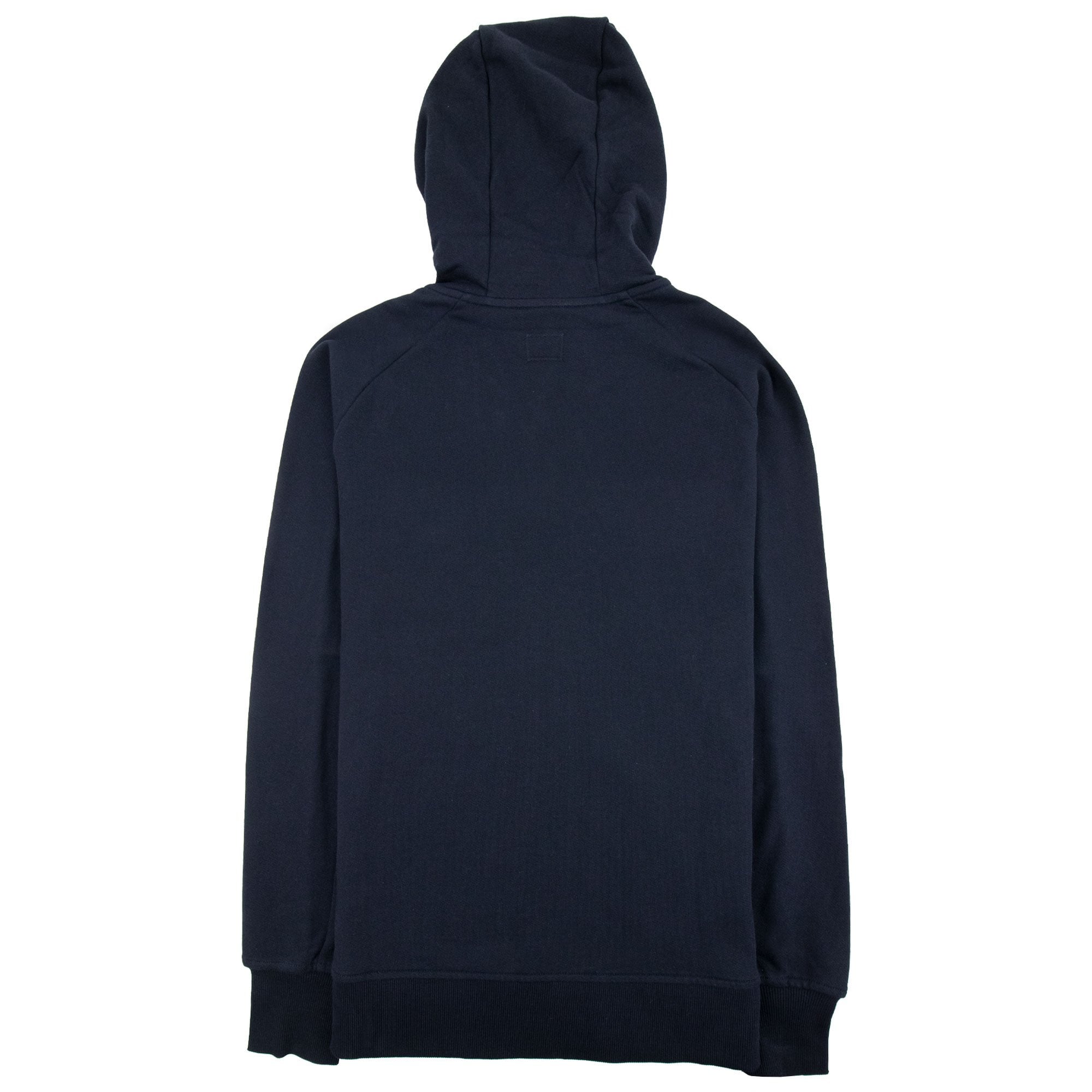 Cp Company Diagonal Raised Fleece Full Zip Goggle Hoody Navy 888