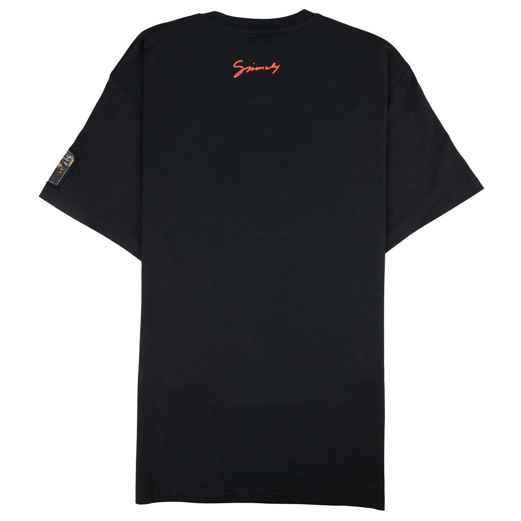 Givenchy Logo Print Crewneck T Shirt Black 001