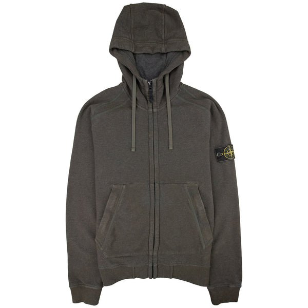 Stone Island 62190 Dust Zip Up Sweatshirt Dark Green V2m71 | ONU – Onu