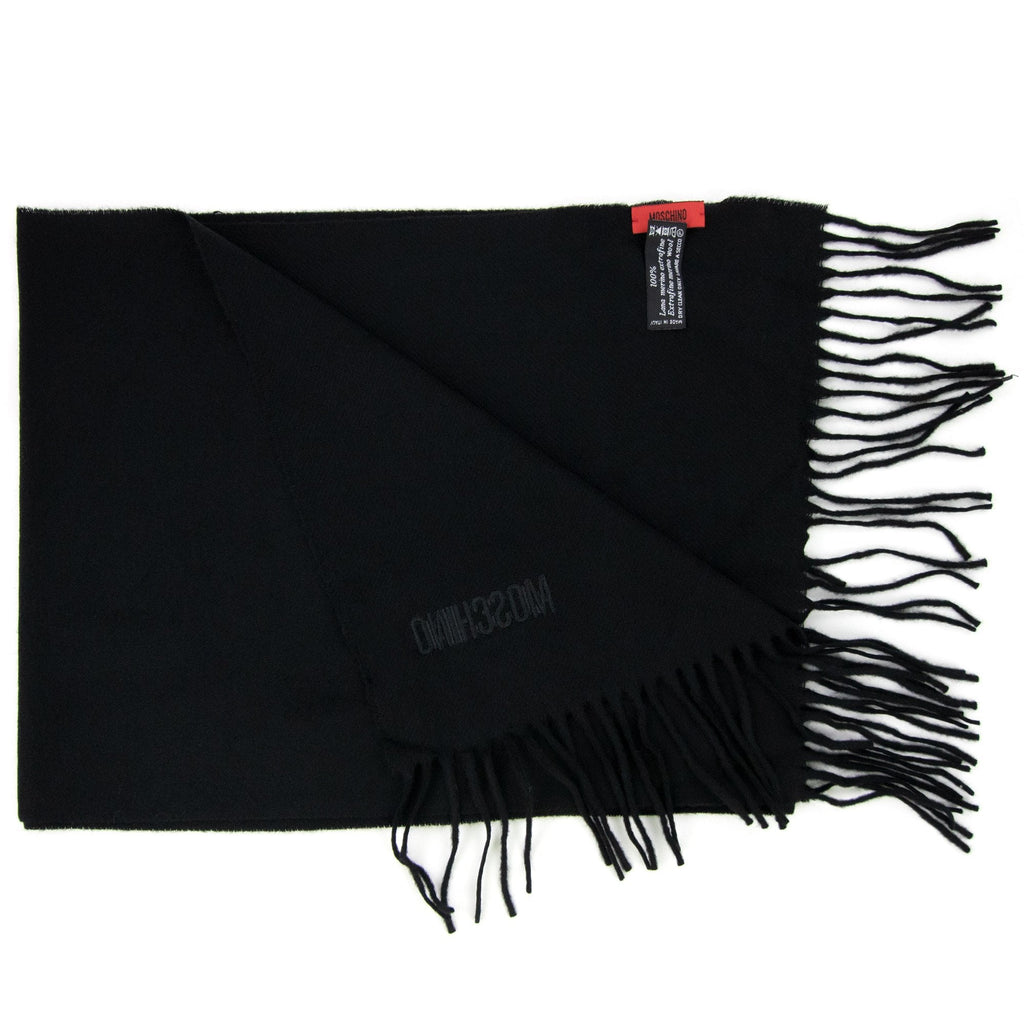 Love Moschino Sciarpa Knitted Logo Scarf Black