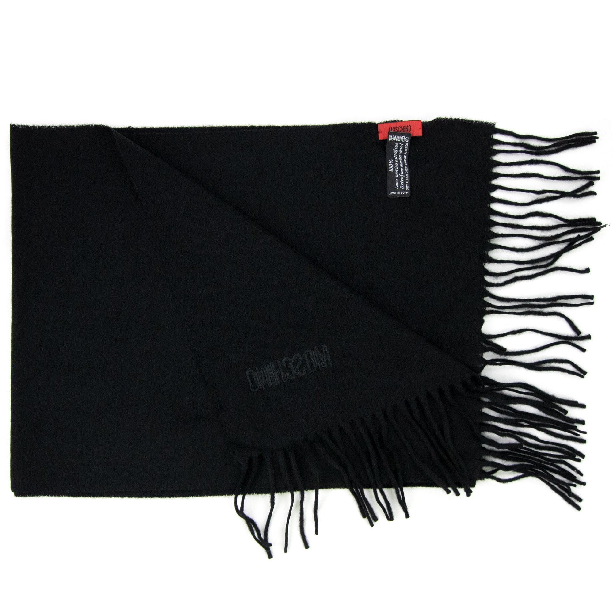 Love Moschino Sciarpa Knitted Logo Scarf Black