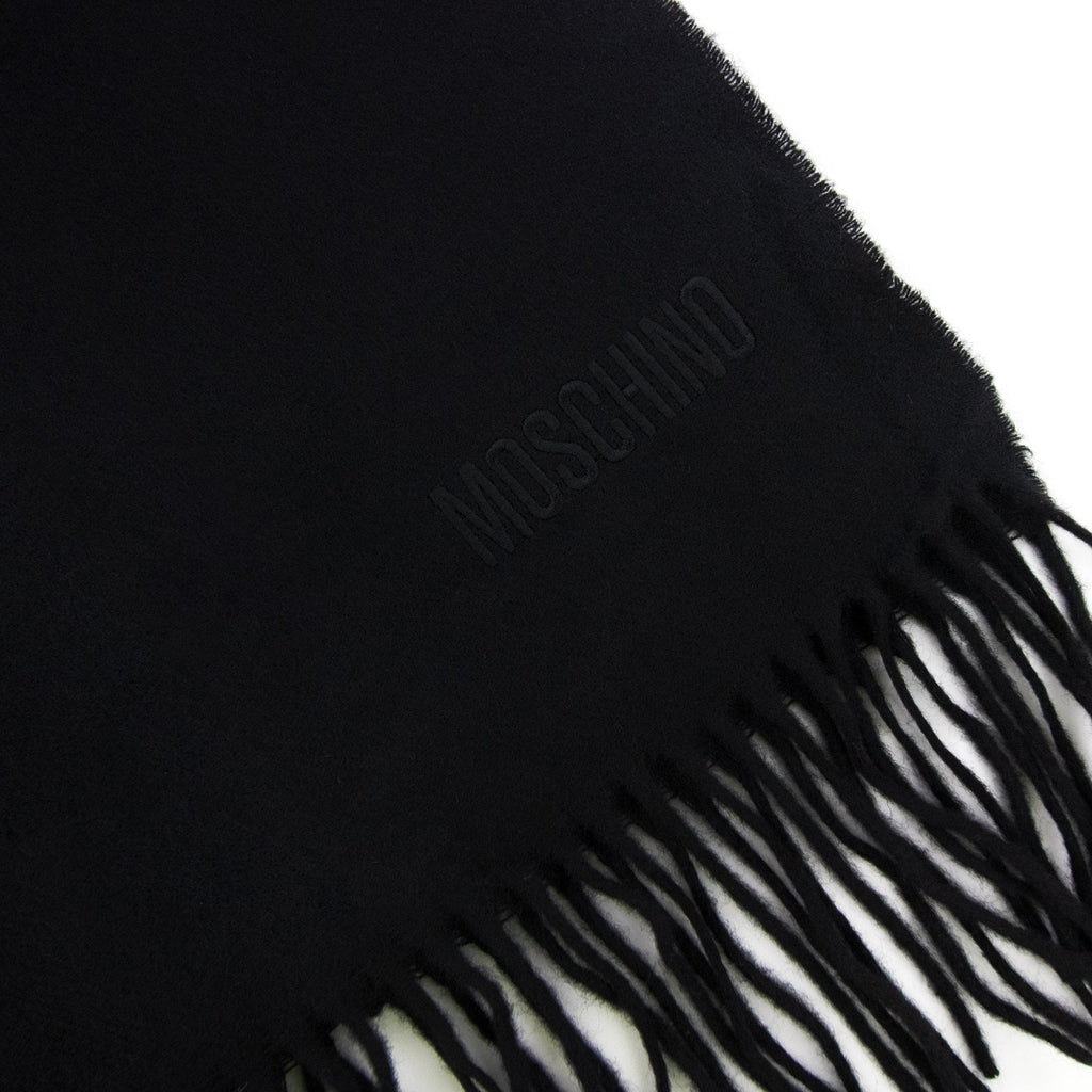 Love Moschino Sciarpa Knitted Logo Scarf Black
