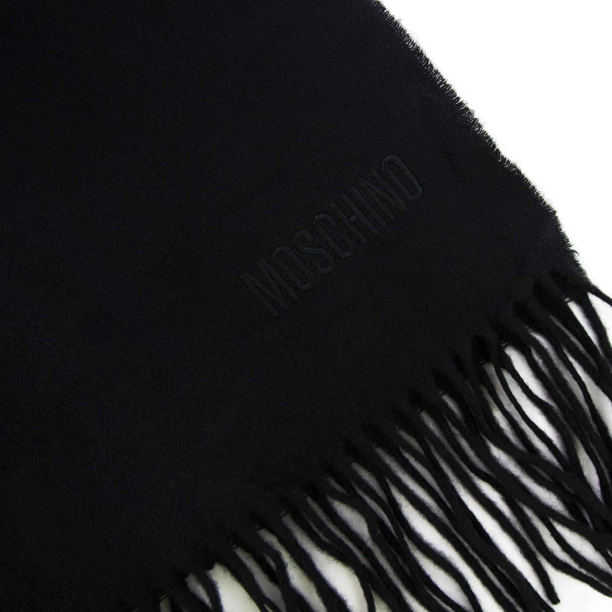Love Moschino Sciarpa Knitted Logo Scarf Black