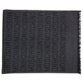 Love Moschino All Over Logo Print Scarf Dark Grey