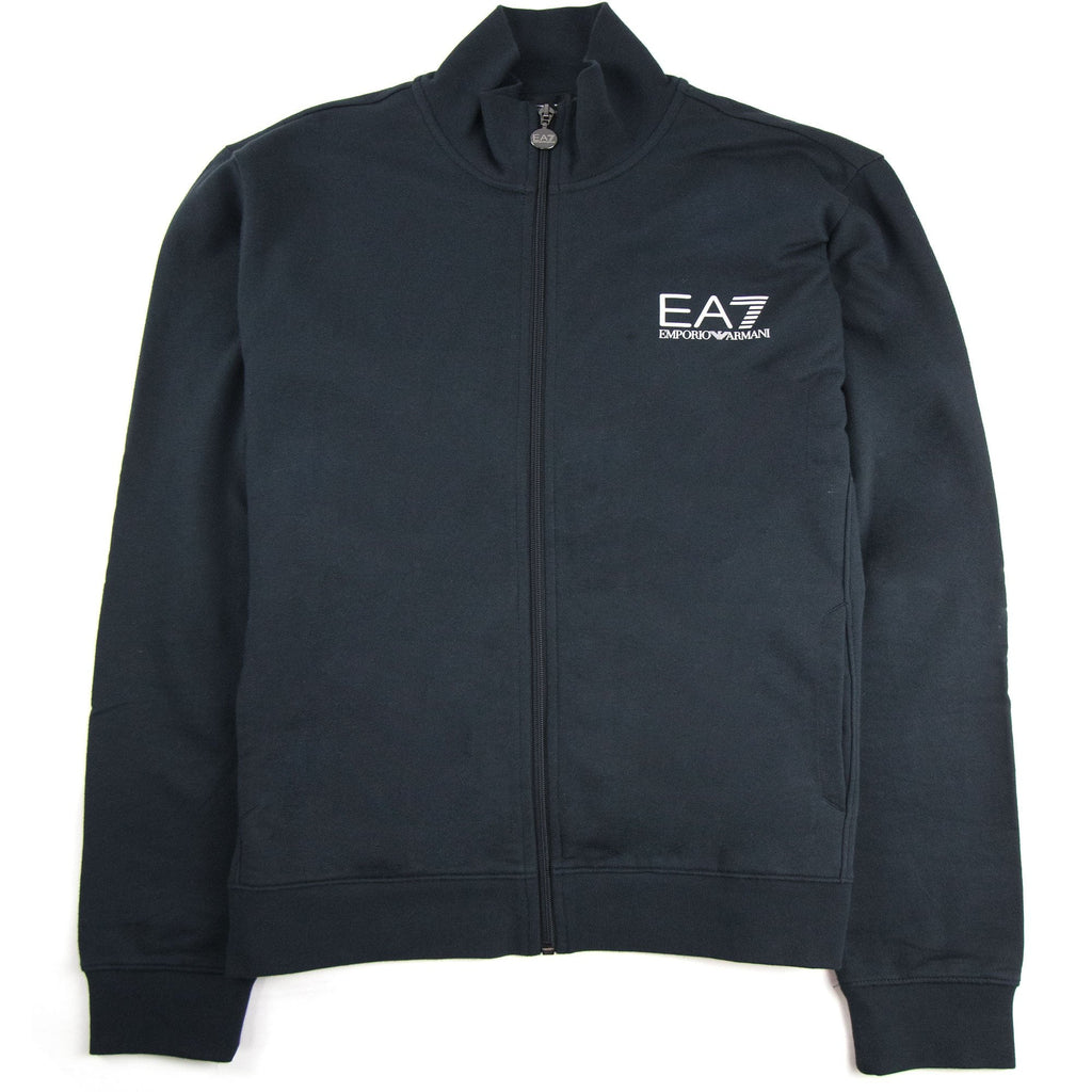 Ea7 Logo Funnel Neck Sweatshirt Dark Blue