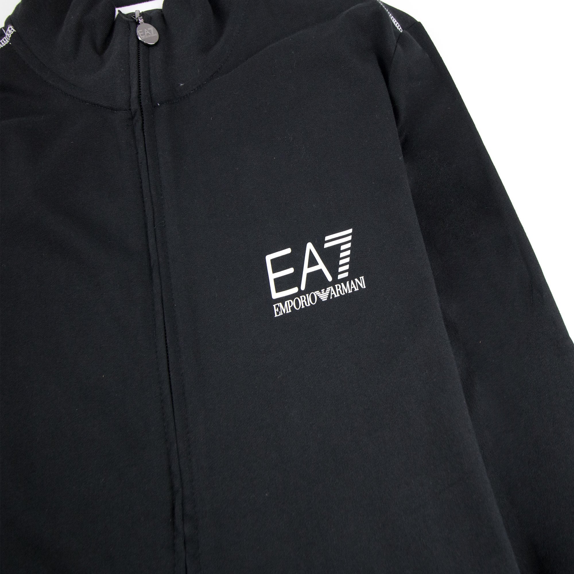 Ea7 Logo Funnel Neck Sweatshirt Dark Blue