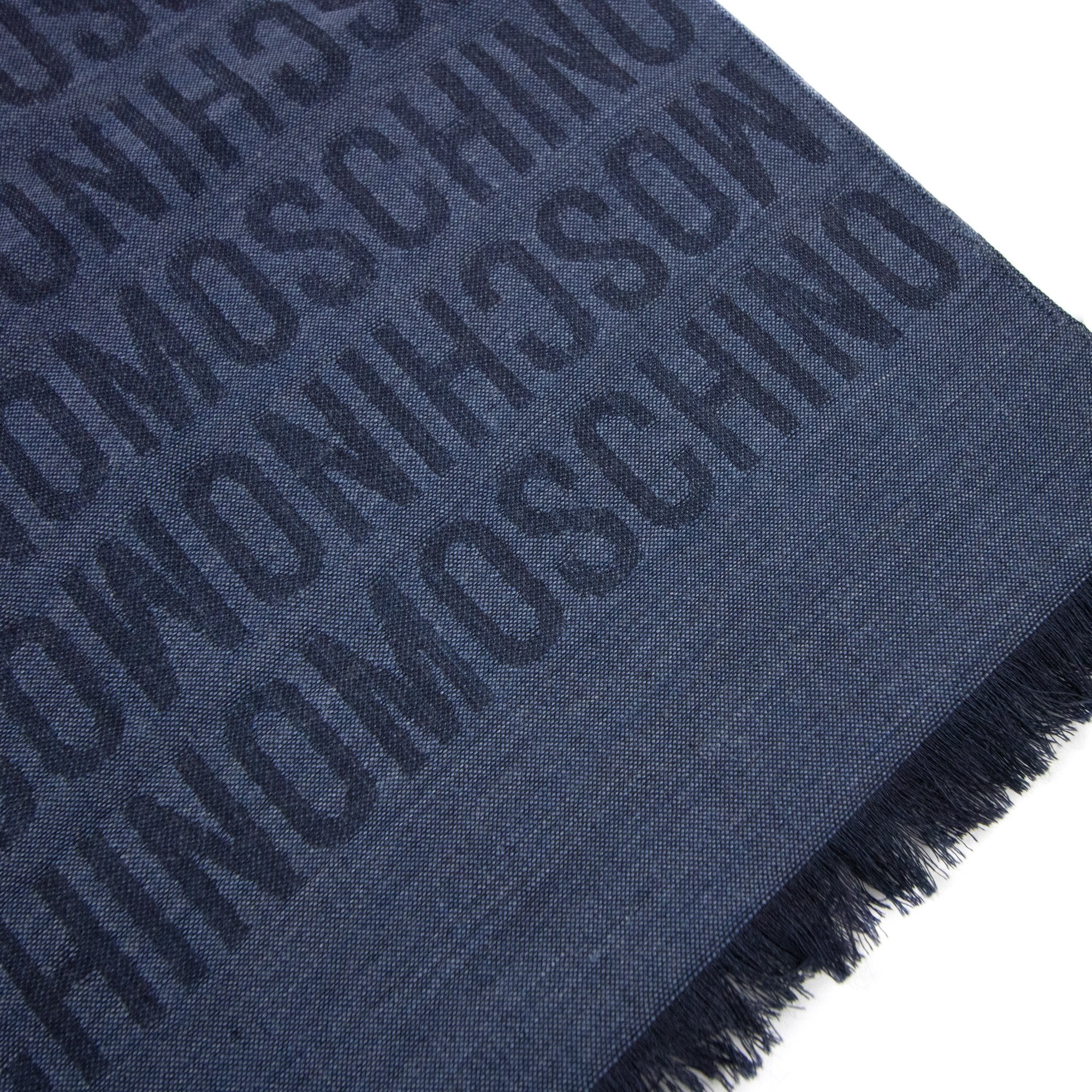 Love Moschino All Over Logo Print Scarf Sky Blue