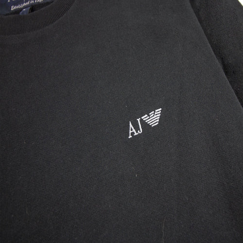 Armani Jeans Basic Logo Crew Sweatshirt Black