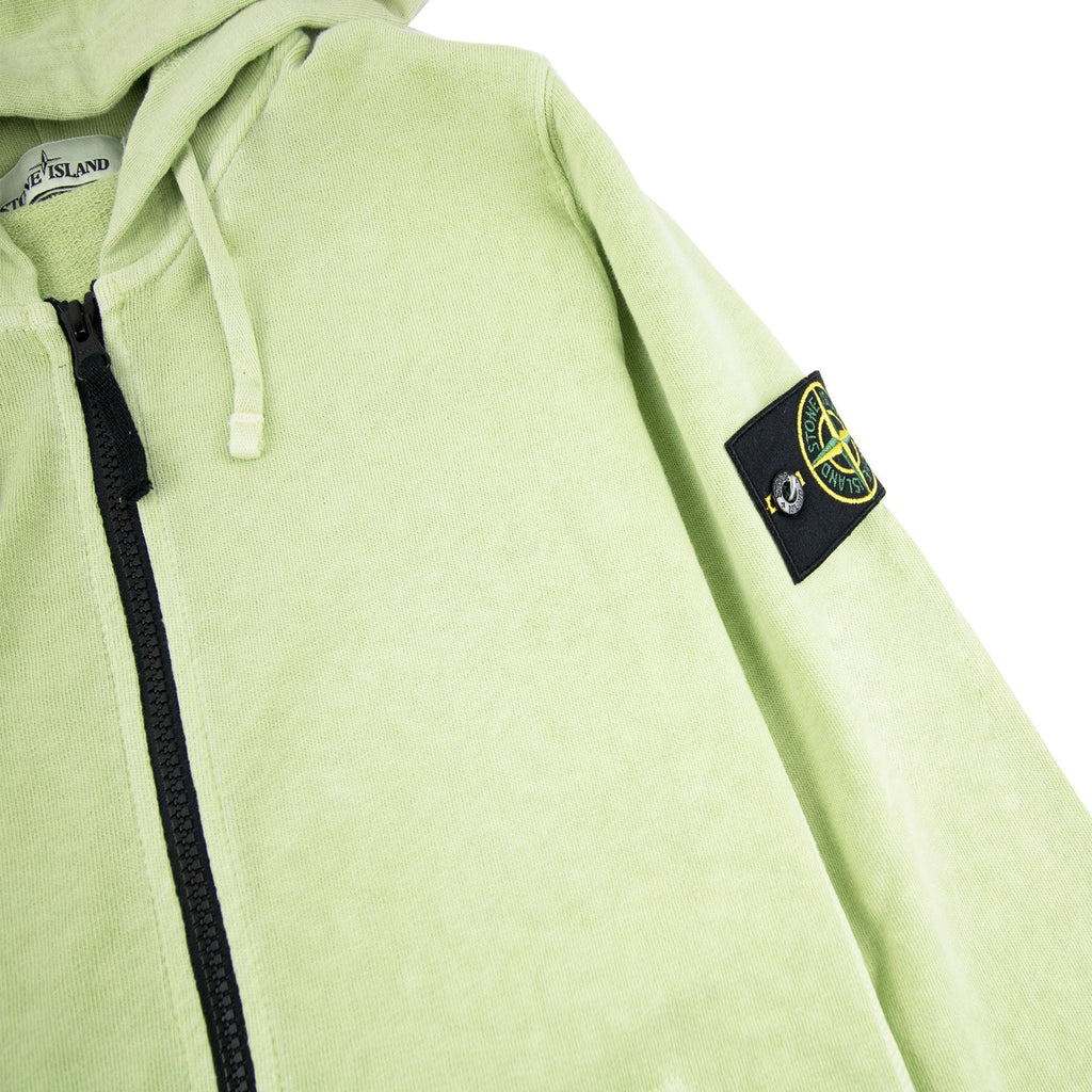 Stone Island Light Fleece Zip Up Sweatshirt Light Green V0151