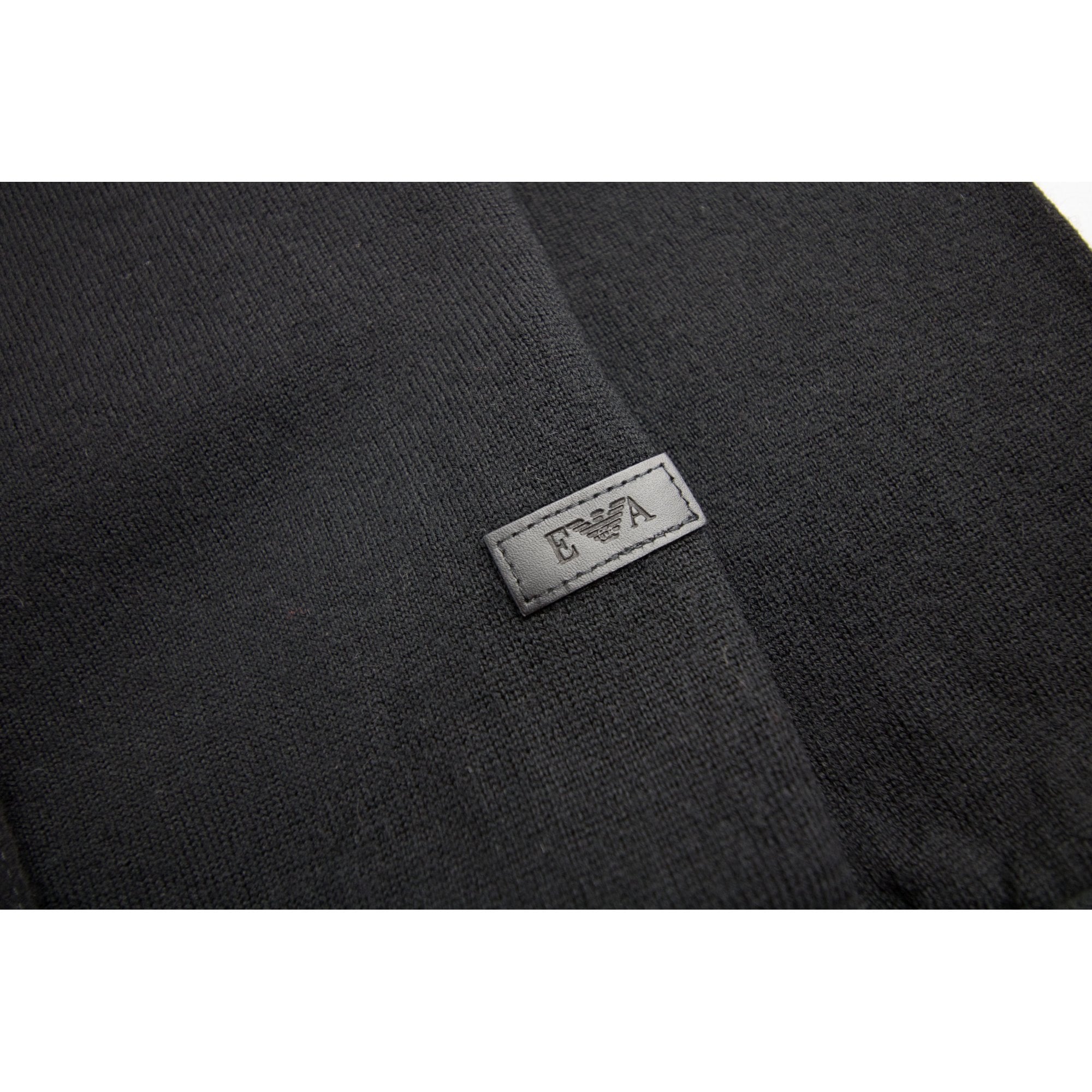 Emporio Armani Rubber Logo Cardigan Black