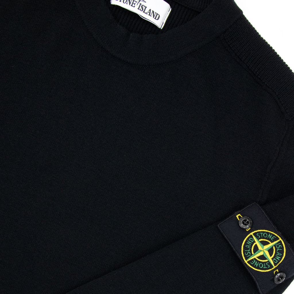 Stone Island Crew Neck Knitted Sweatshirt Black V0029