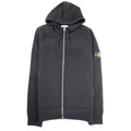 Stone Island Waffle Knitted Zip Up Sweatshirt Navy V0020