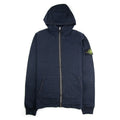 Stone Island Zip Up Hoodied Sweatshirt Navy V0120