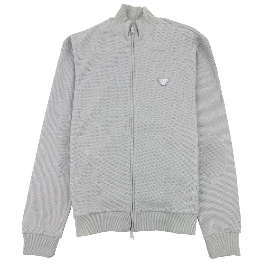 Armani Jeans Logo Funnel Neck Sweatshirt Grey