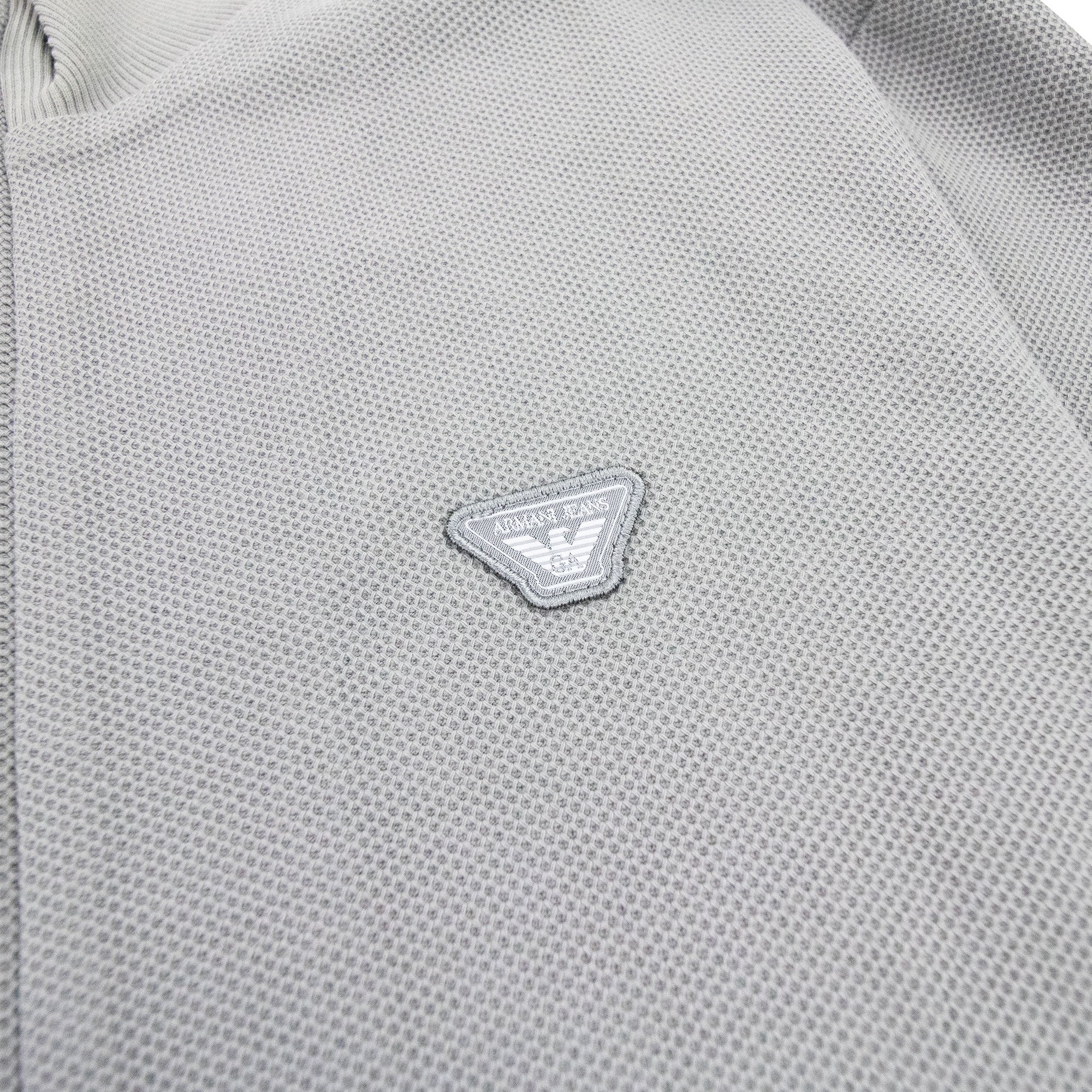 Armani Jeans Logo Funnel Neck Sweatshirt Grey