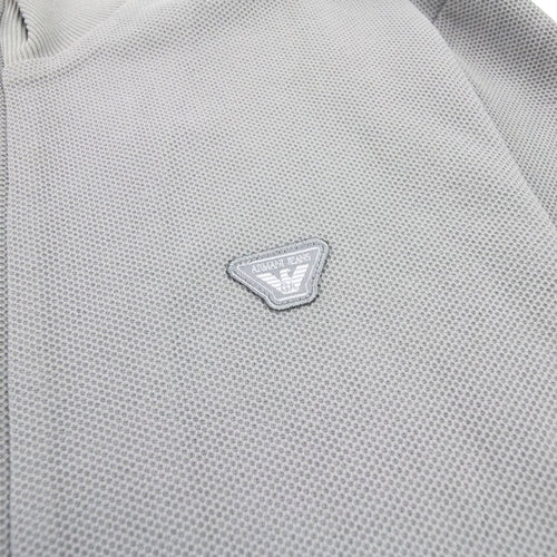 Armani Jeans Logo Funnel Neck Sweatshirt Grey