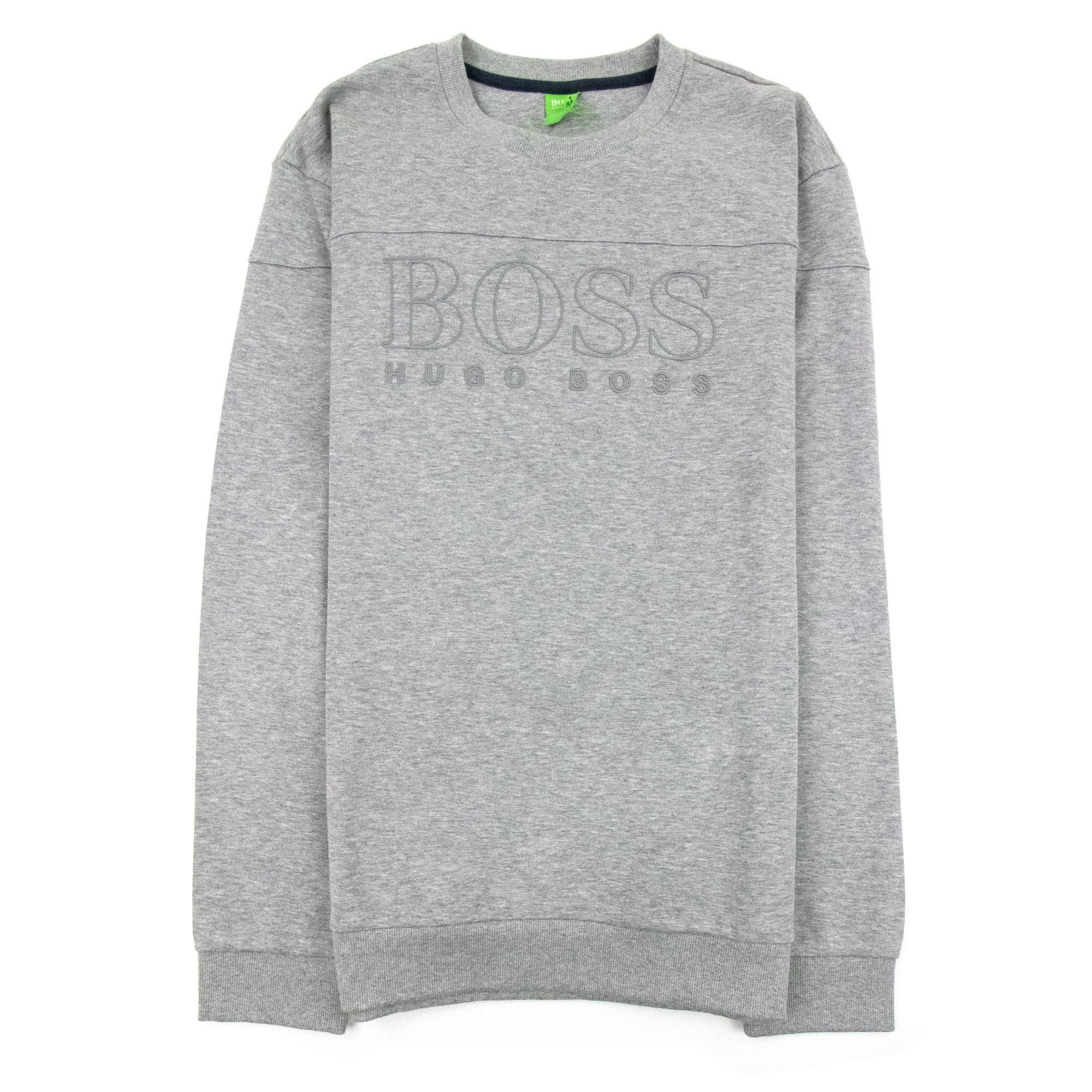 Hugo Boss Rubber Logo Crewneck Sweatshirt Grey 059