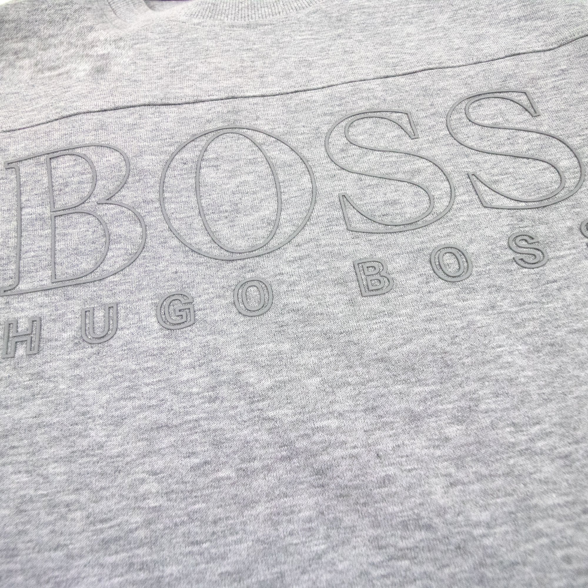 Hugo Boss Rubber Logo Crewneck Sweatshirt Grey 059
