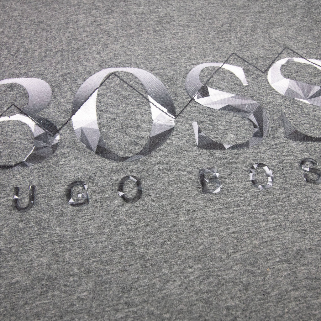 Hugo Boss Embroidered Logo Tee 7 T Shirt Dark Grey