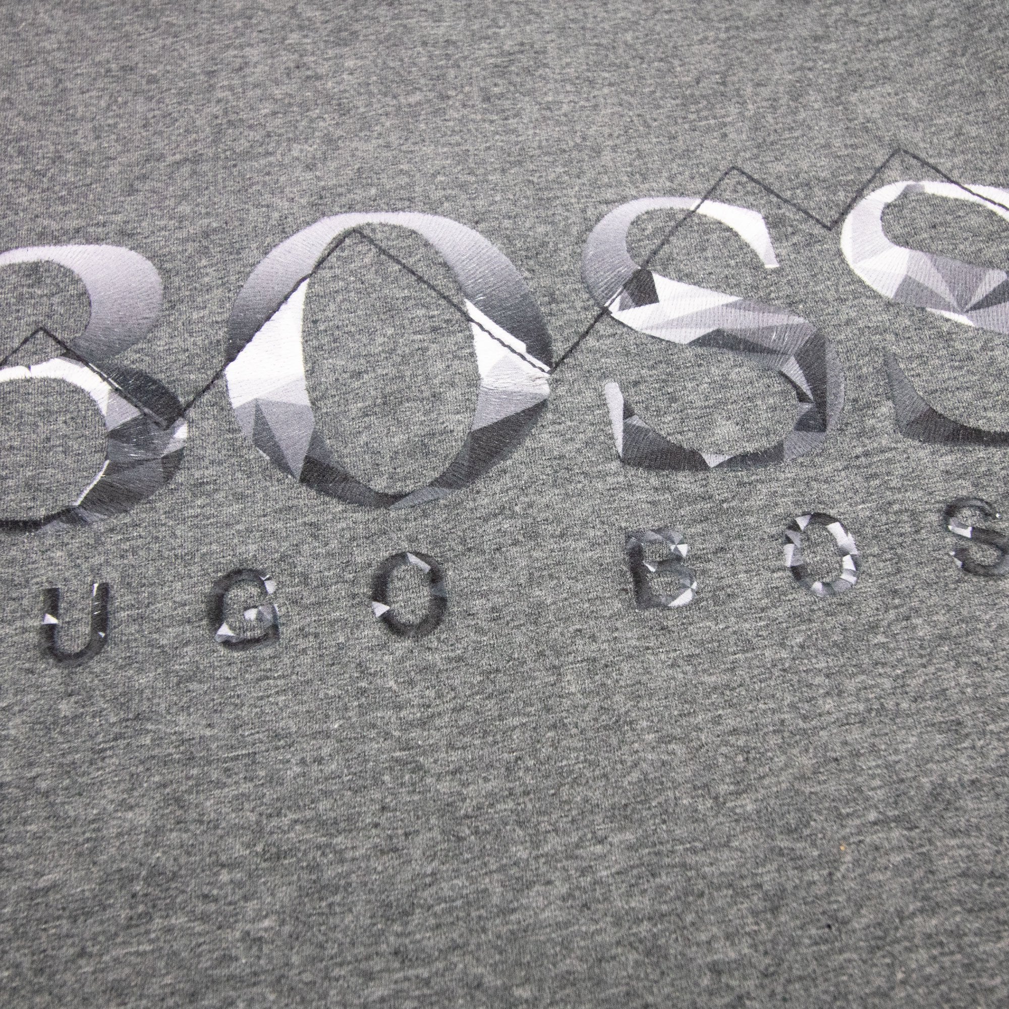 Hugo Boss Embroidered Logo Tee 7 T Shirt Dark Grey