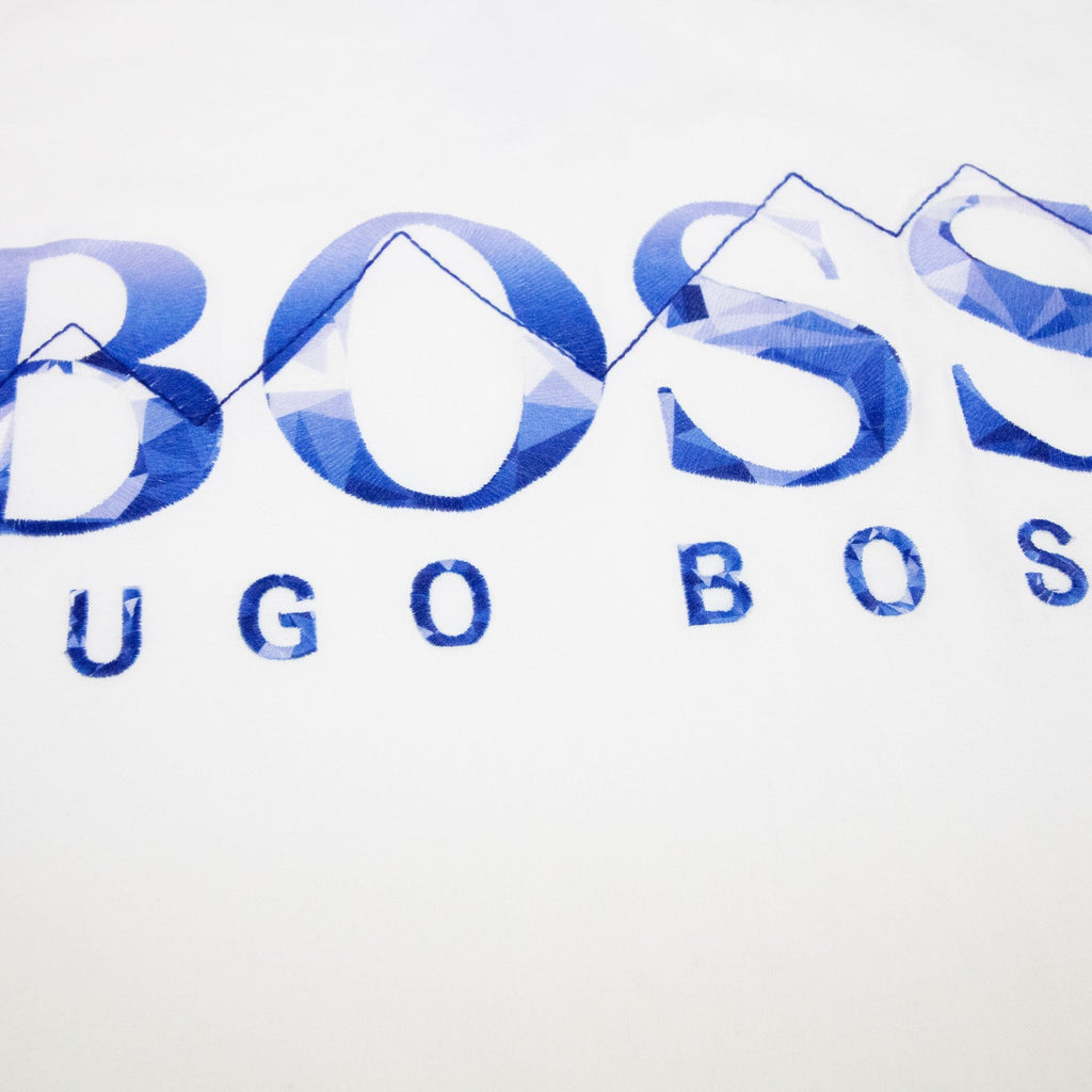 Hugo Boss Embroidered Logo Tee 7 T Shirt White 001