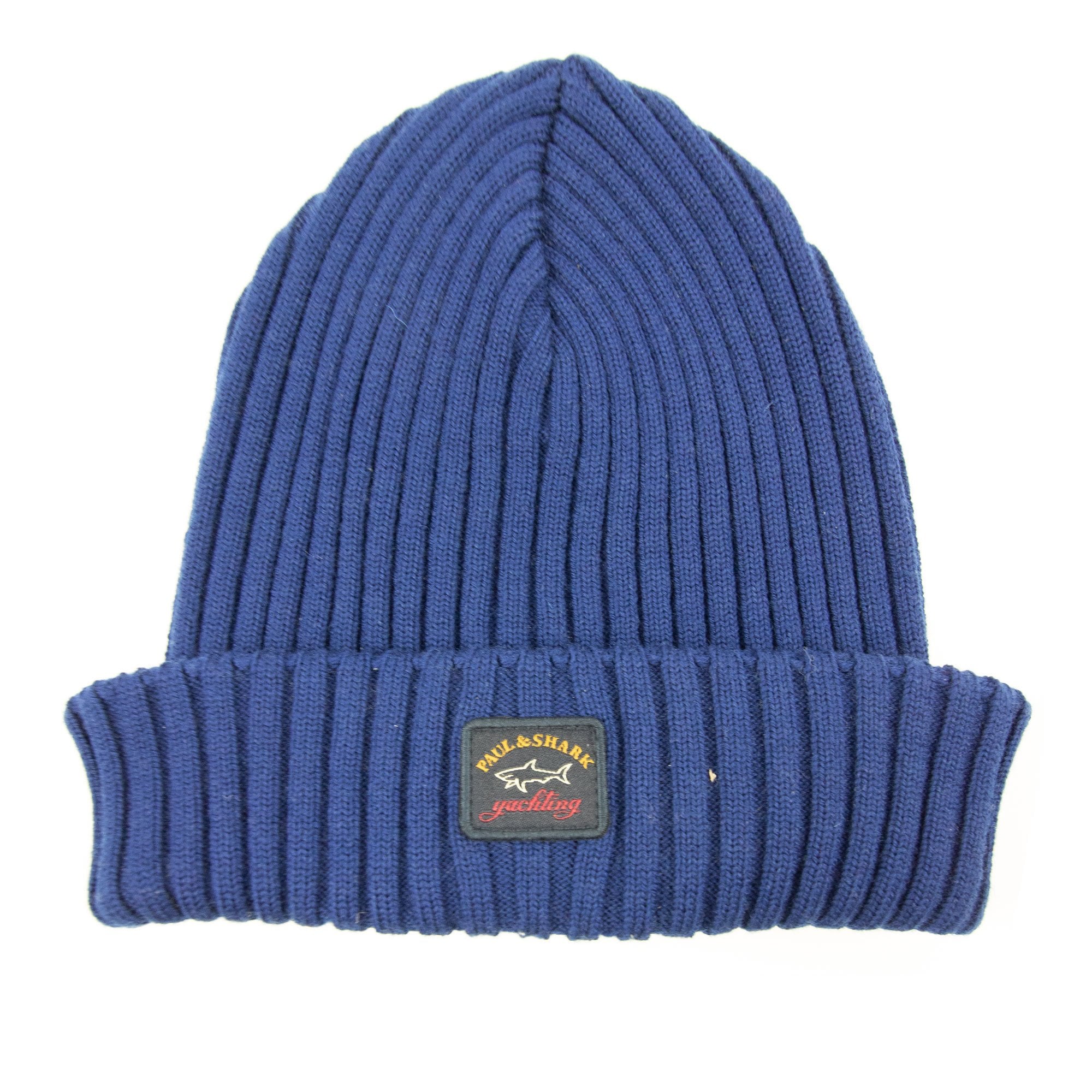 Paul And Shark Beanie Square Badge Royal Blue SA30