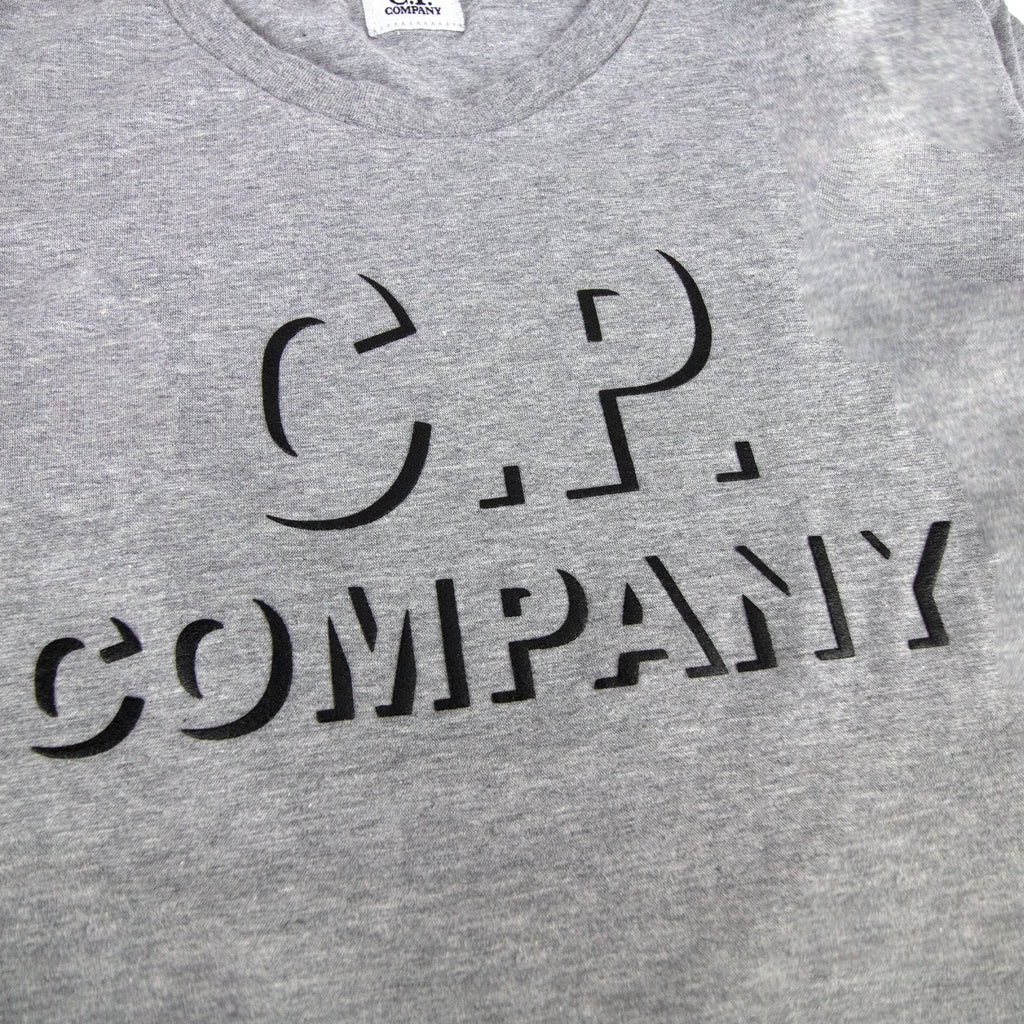 Cp Company Broken Logo L/s T Shirt Grey M93 SA30