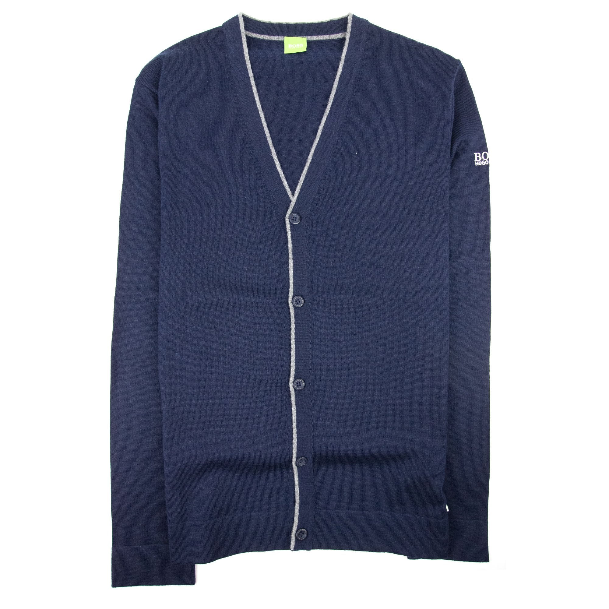 Hugo Boss Sleeve Logo Cardigan Navy 410 SA30