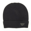 Emporio Armani Rubber Logo Knitted Hat Dark Blue SA30