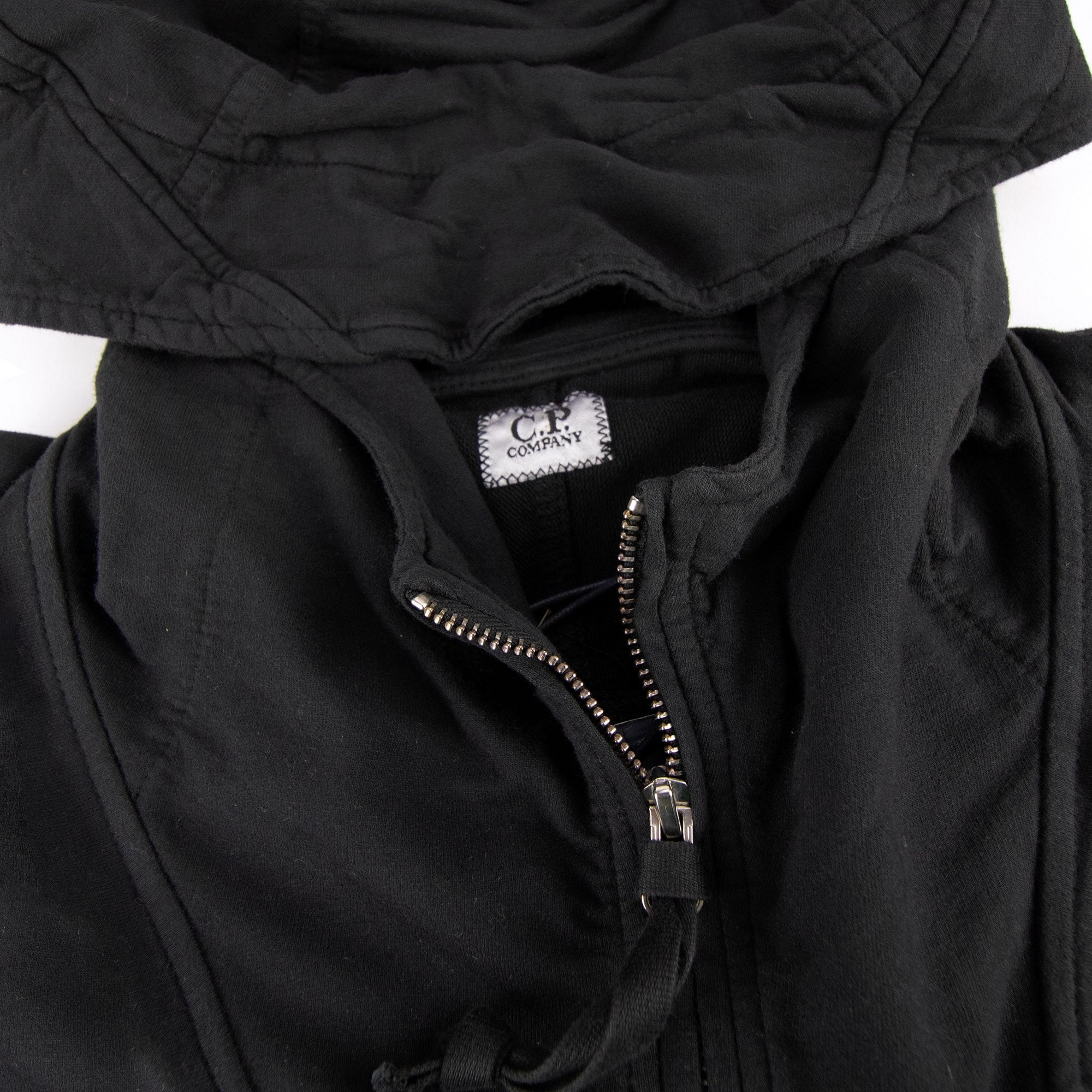 Cp Company Arm Lense Zip Up Hoody Black 999 SA30