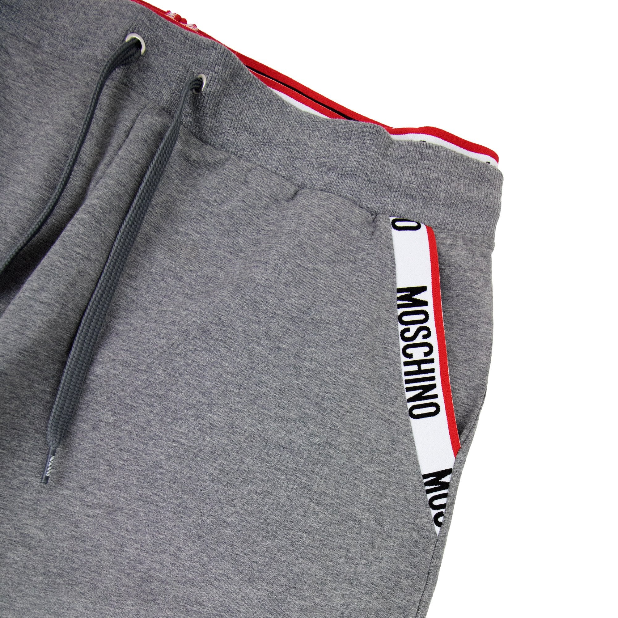 Moschino Underwear Pocket Tape Logo Jogging Pants Dark Grey