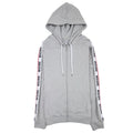 Moschino Underwear Arm Tape Logo Zip Up Hoody Light Grey