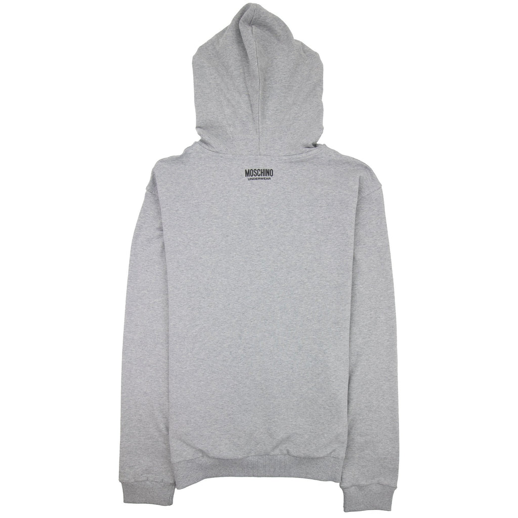Moschino Underwear Pocket Tape Logo Hoody Light Grey