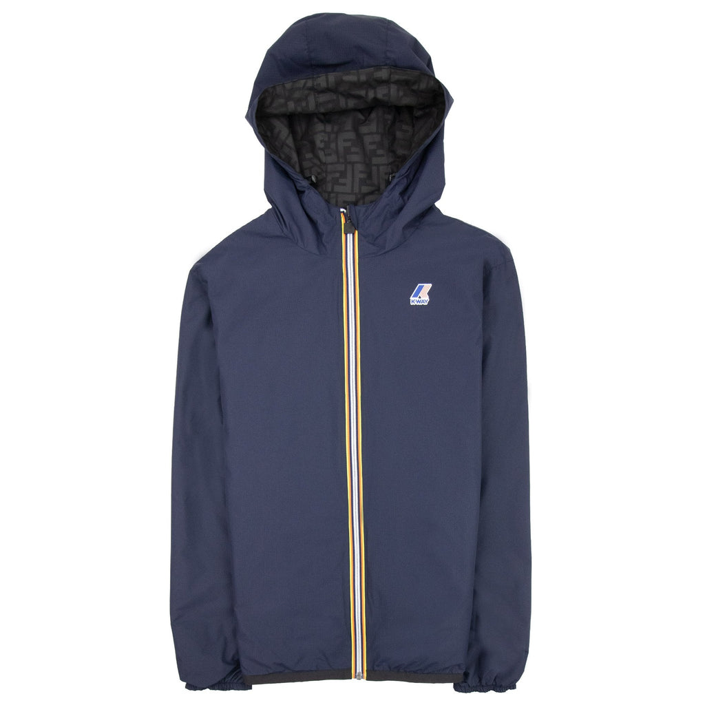 Fendi K Way Reversible Windbreaker Jacket Black/Blue