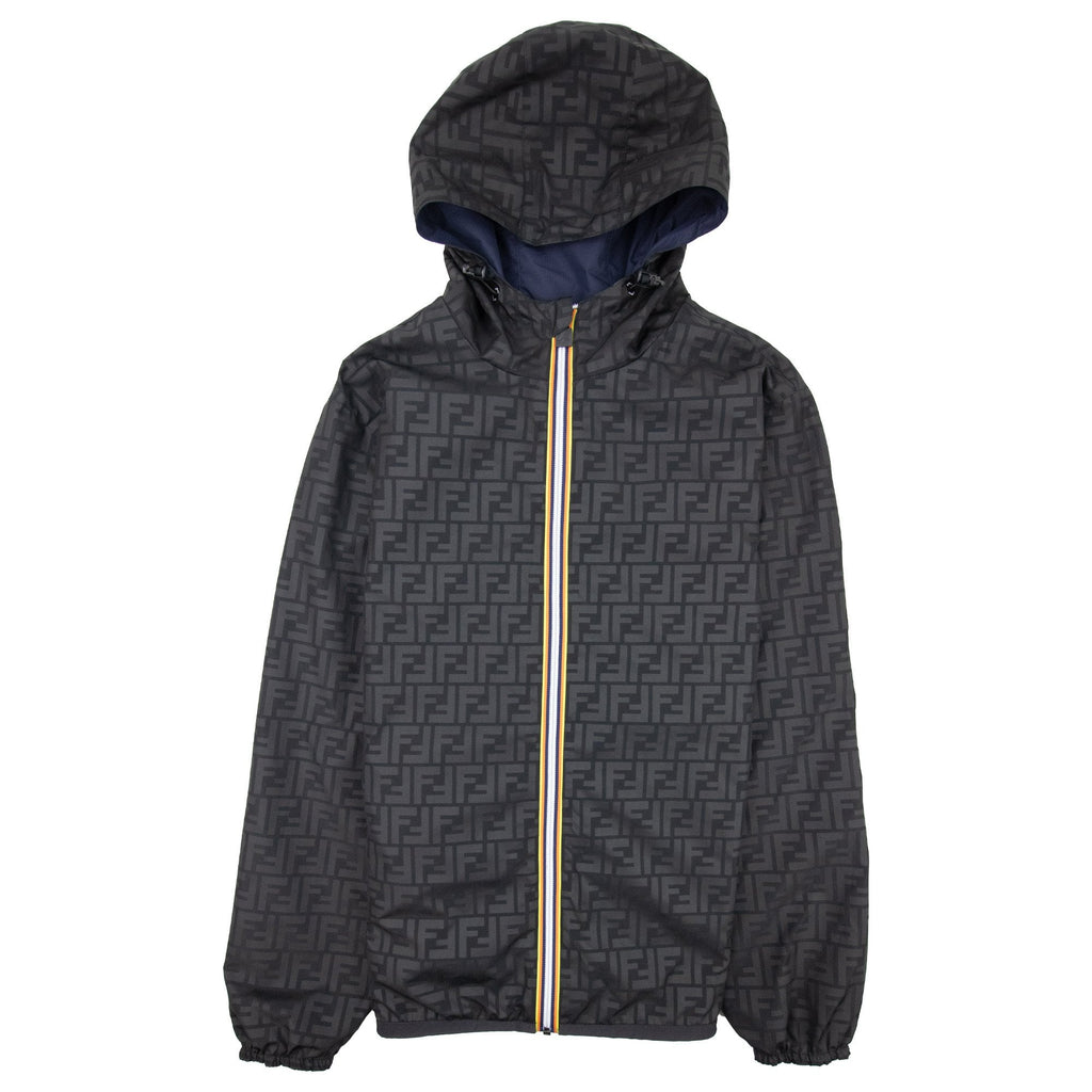 Fendi K Way Reversible Windbreaker Jacket Black/Blue