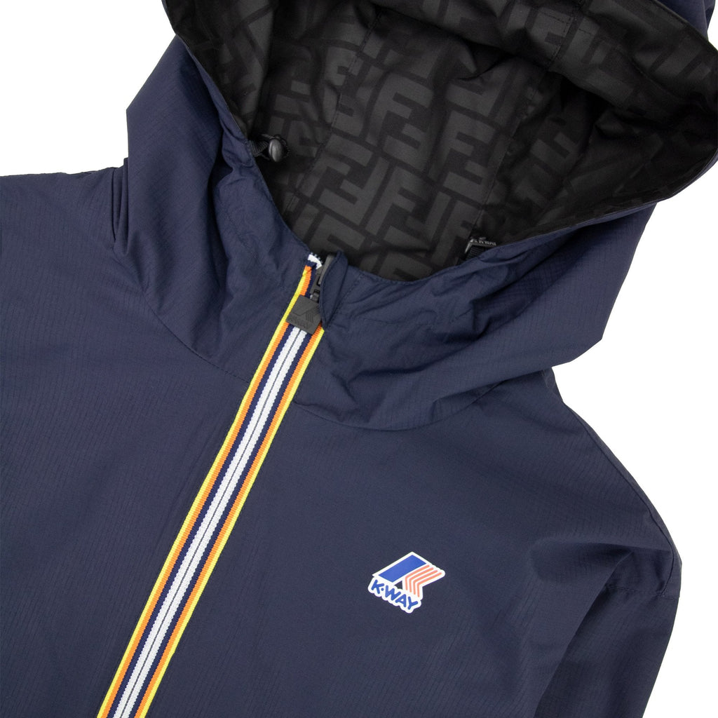 Fendi K Way Reversible Windbreaker Jacket Black/Blue