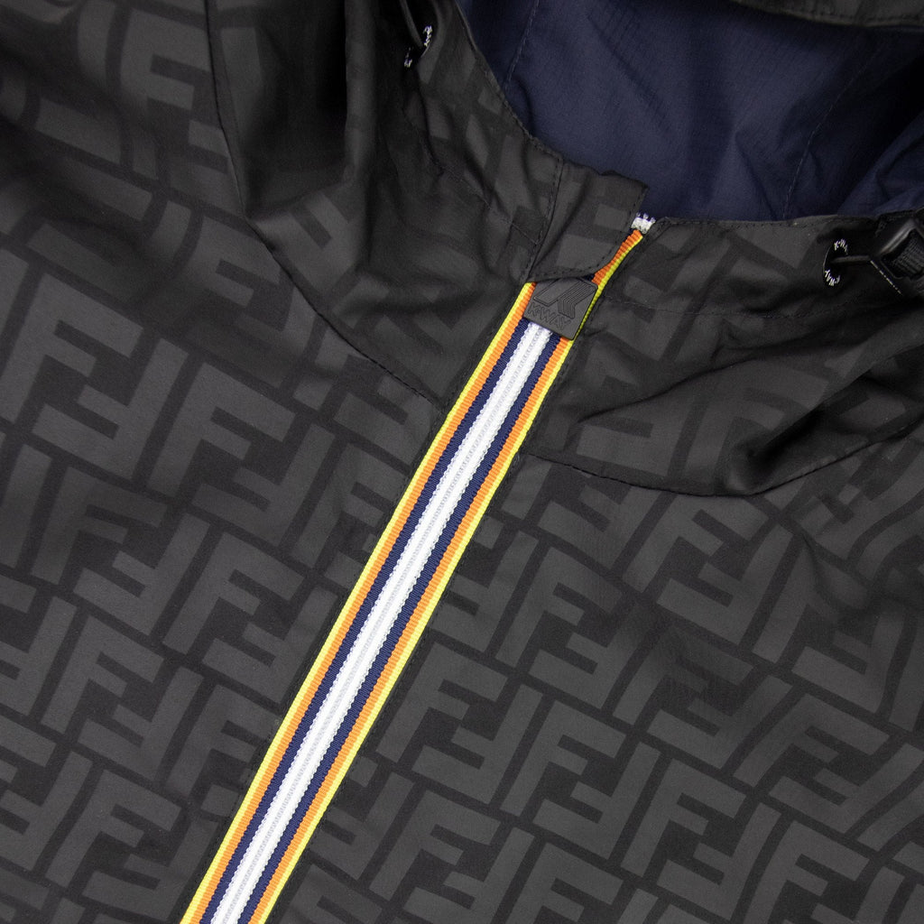 Fendi K Way Reversible Windbreaker Jacket Black/Blue