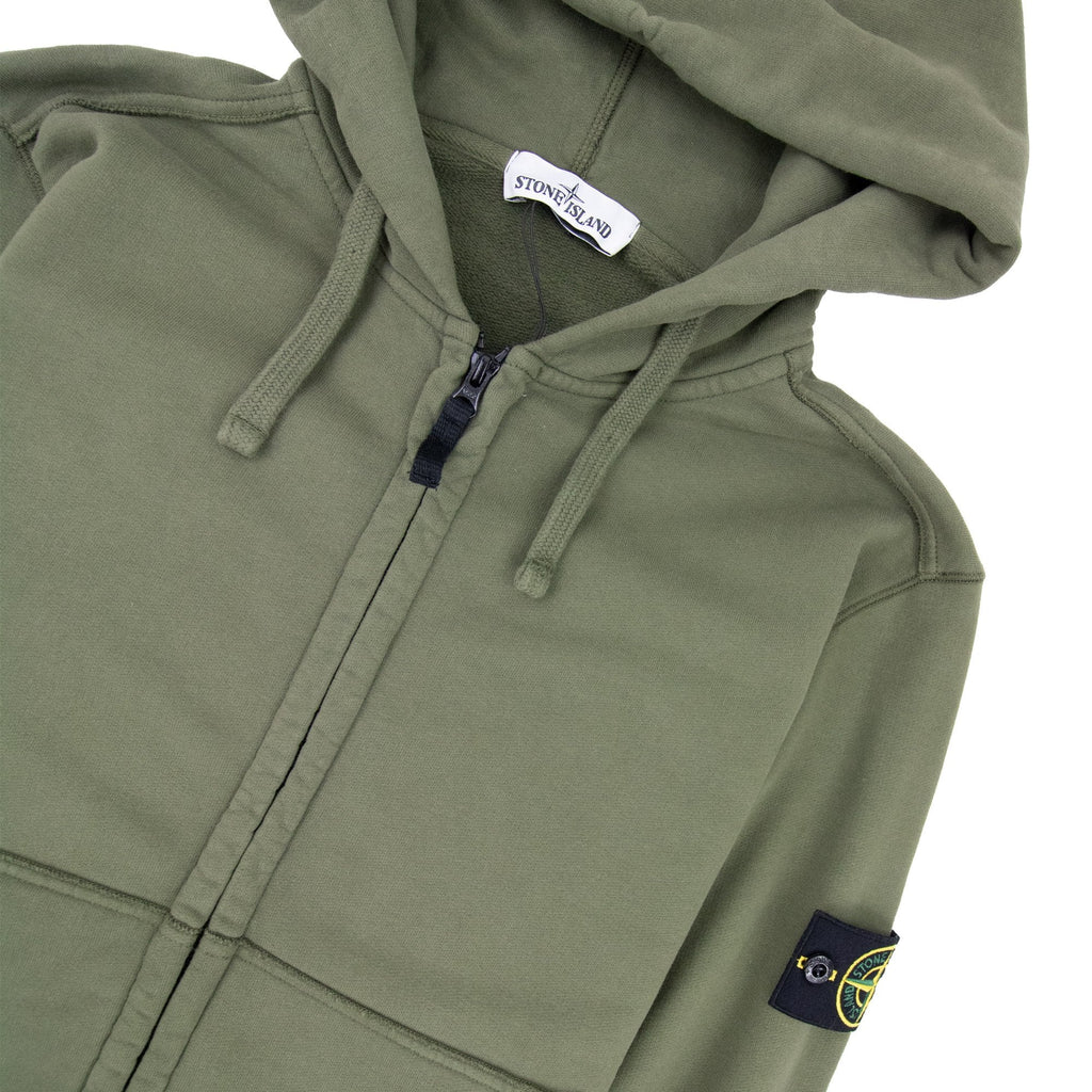 Stone Island 60220 Zip Up Hoodie 60220 Khaki V0058