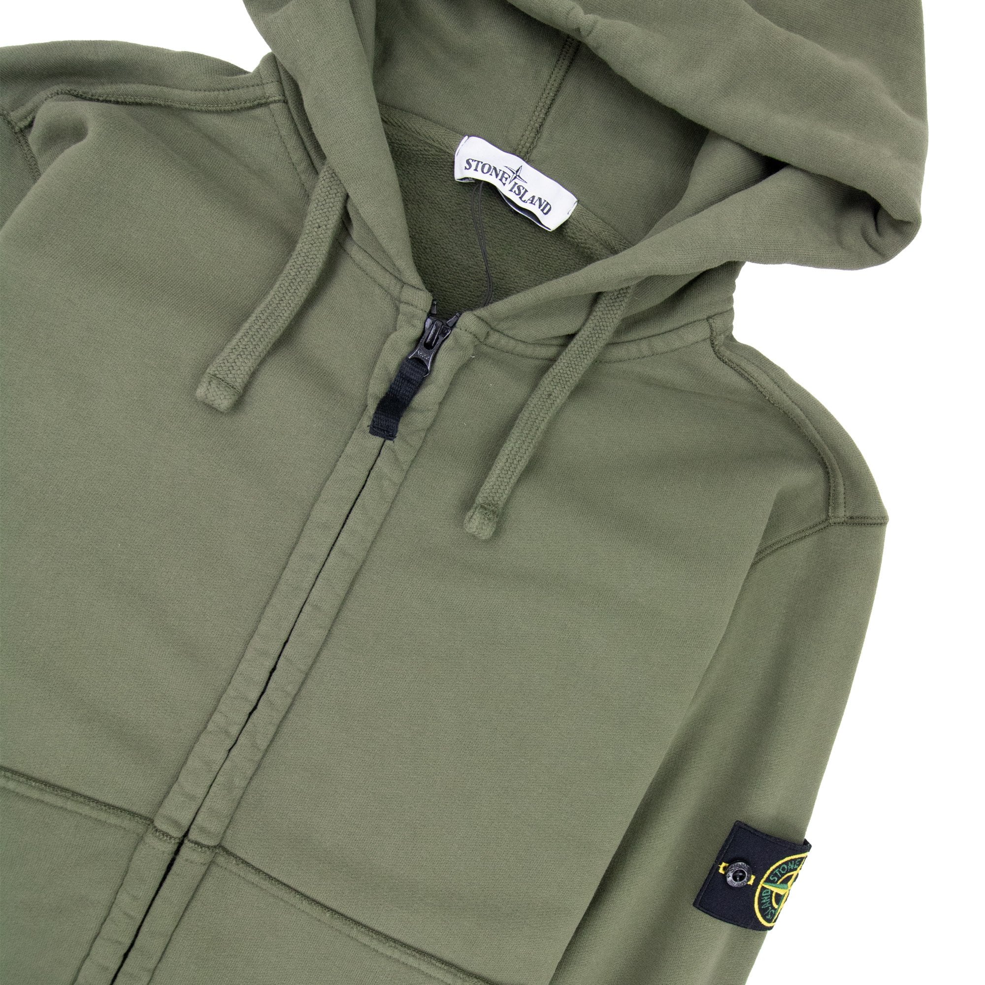 Stone Island 60220 Zip Up Hoodie 60220 Khaki V0058