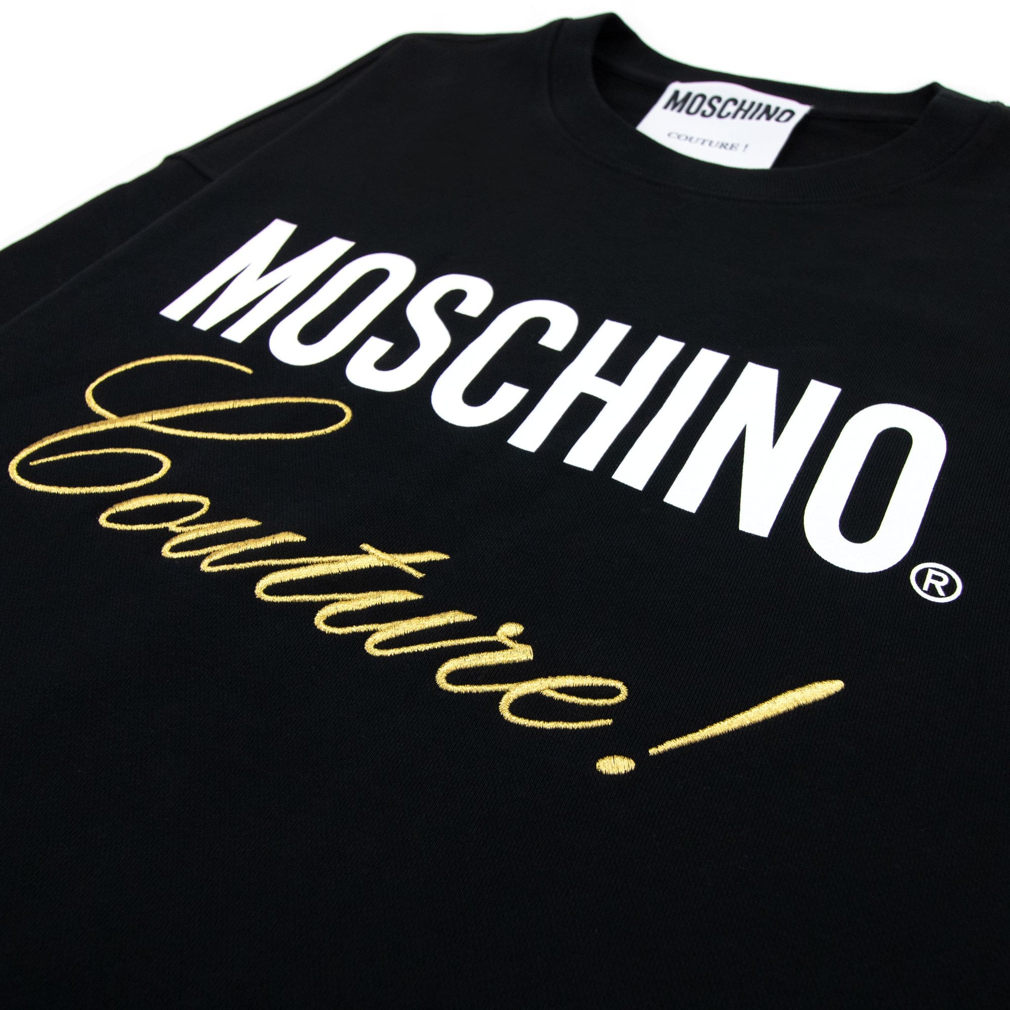 Moschino Couture Script Print Logo Jumper Black